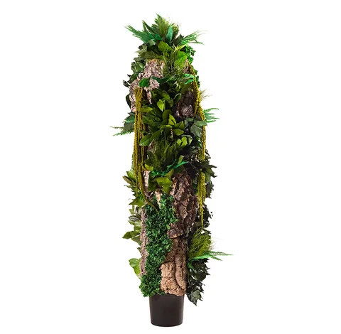 Totem végétal Forêt stabilisé, plante naturelle stabilisée