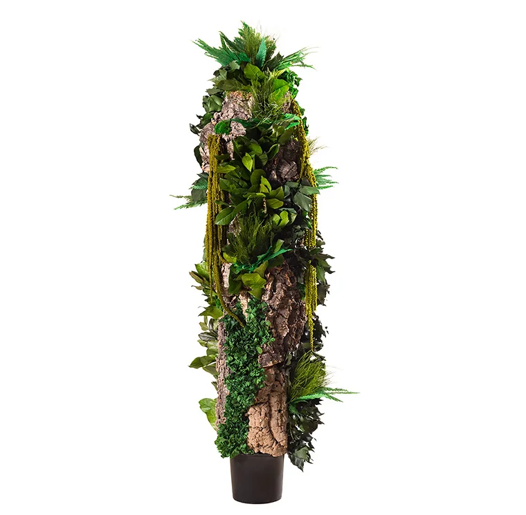 Totem végétal Forêt stabilisé, plante naturelle stabilisée sans entretien